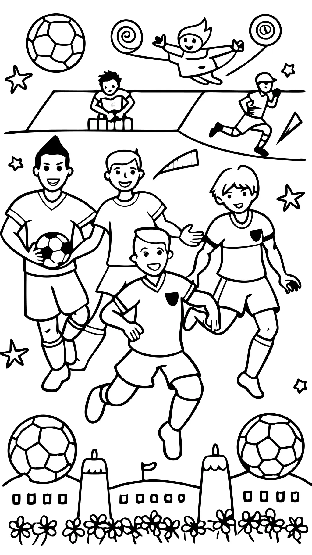 football players coloring page